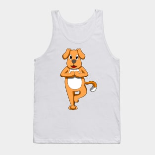 Dog at Yoga Stretching exercises Tank Top